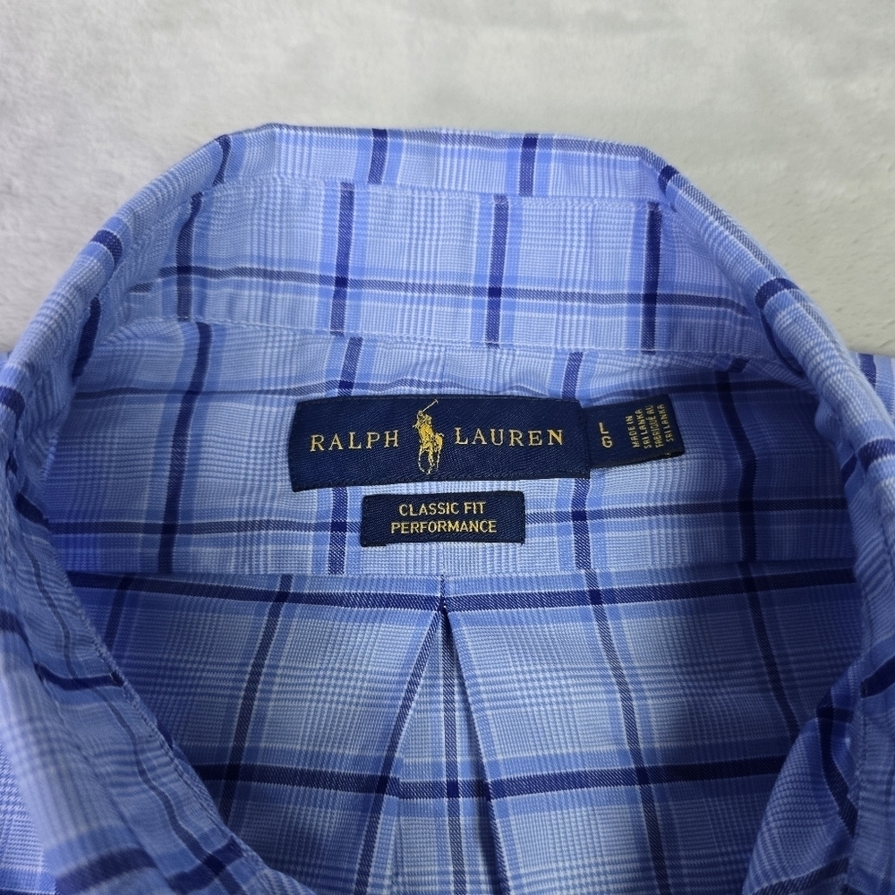 Lot Of 2 Polo Ralph Lauren Calssic Fit Performance Sz Lg Plaid Striped - Picture 6 of 14